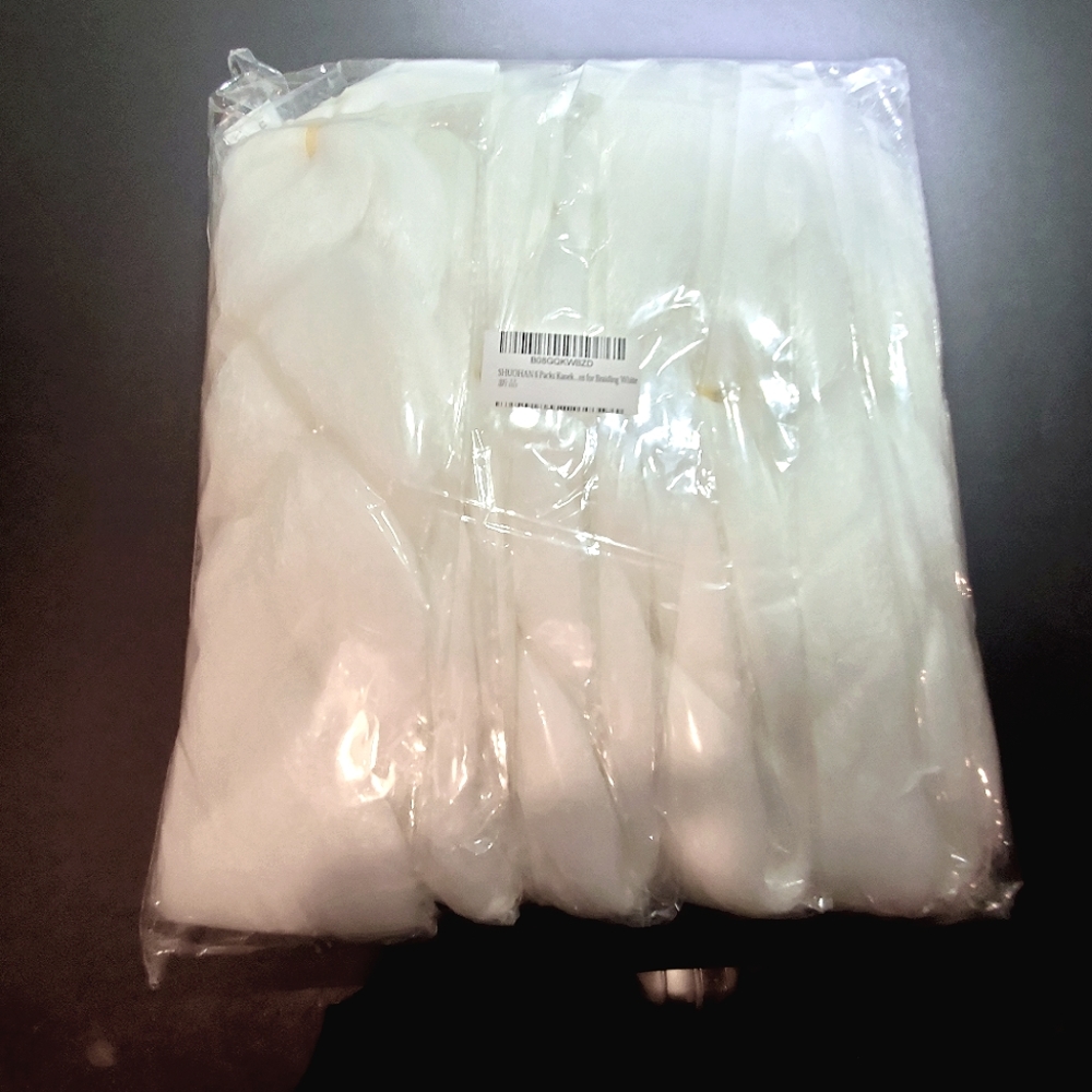White Kanekalon Hair for Braiding (6 Pack) NIB